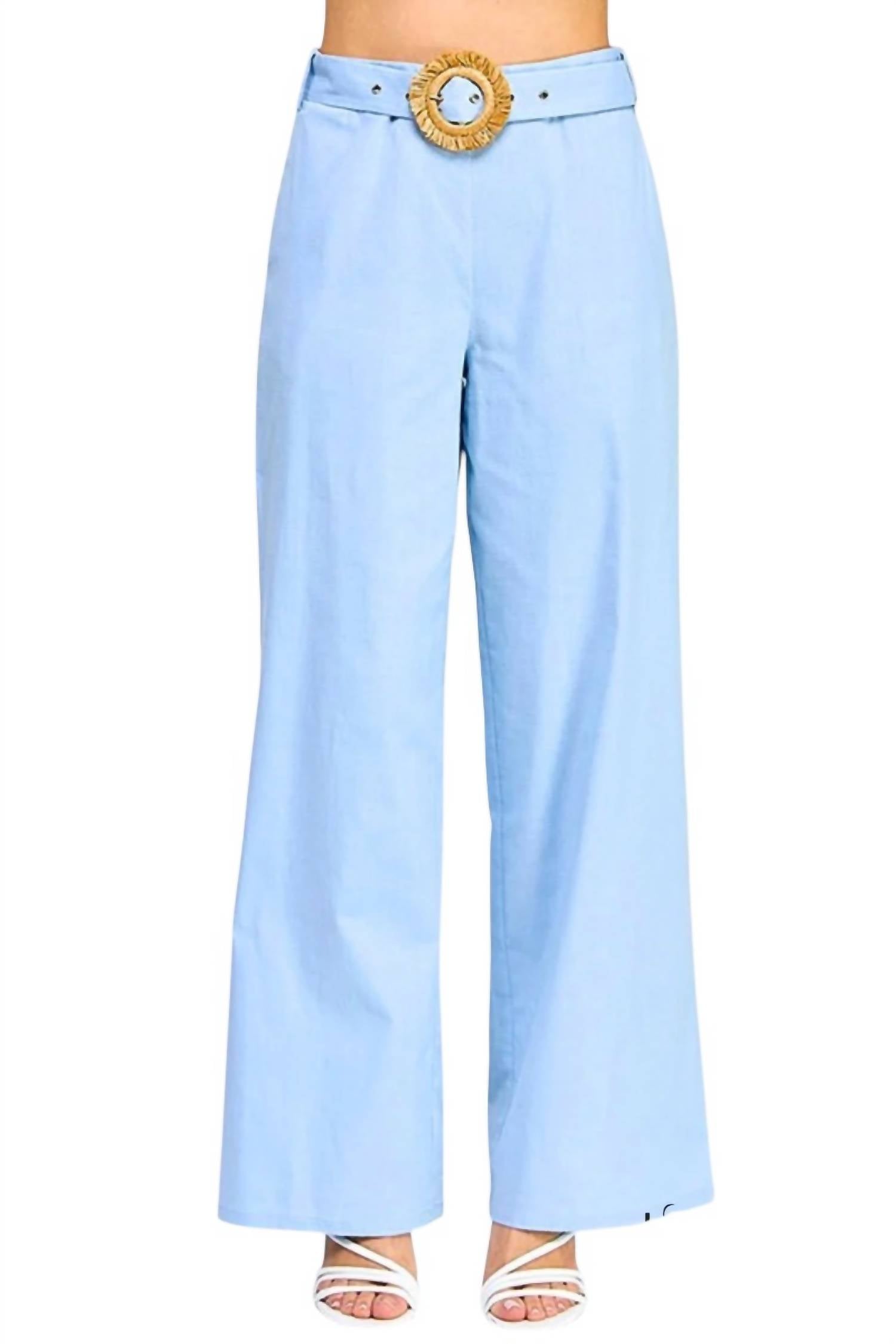 Milk & Honey - Topaz Belted Straight Cut Pants