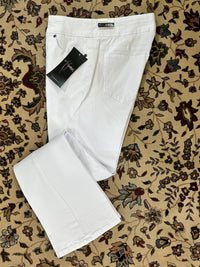 Slimsation By Multiples Ready To Go Flare Jeans in white - women's jeans - alternate view