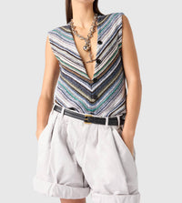 Missoni - Striped Vest With Sequin Appliqué