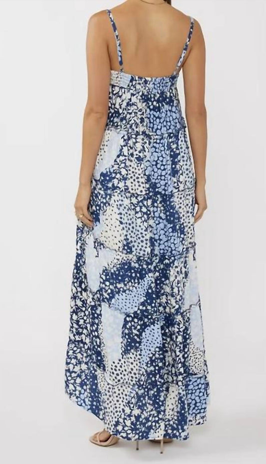 Lovestitch - Floral Tiered Spaghetti Strap Maxi Dress