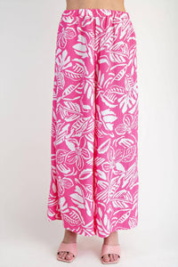 Easel - Resort Wear Wide Leg Pants - Plus
