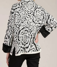 Tyler Boe - Jacquard Tunic Abstract Cape Sweater