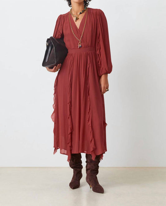 Suncoo - V-neck Midi Dress