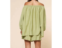 Lalavon - Beaded Detail Top & Shorts Set