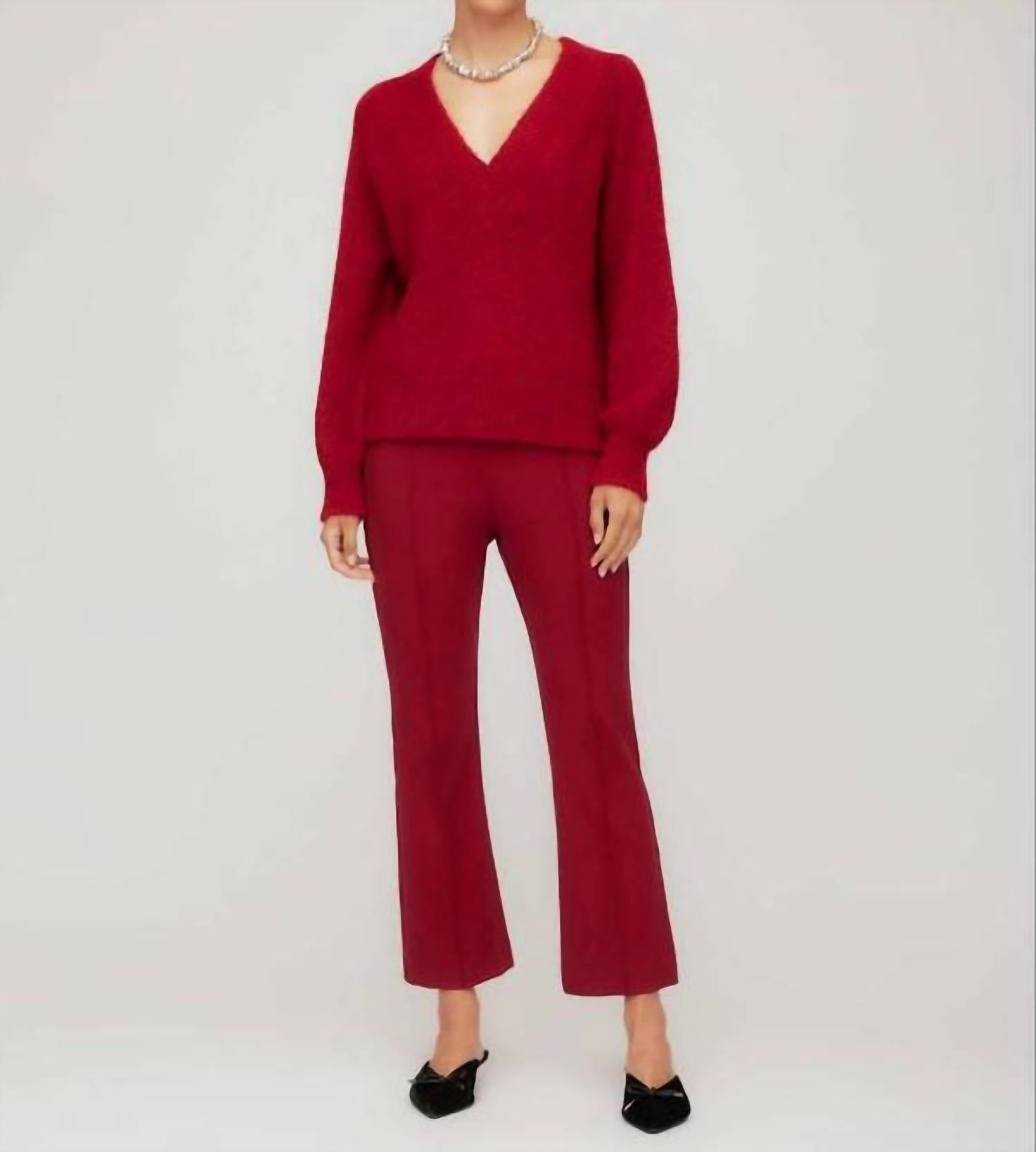 Fifteen Twenty Sigourney Pintuck Pants in brick 1 - women's pants - view 7