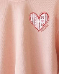 Oat Collective - Women's Heart Cropped Vintage Pullover