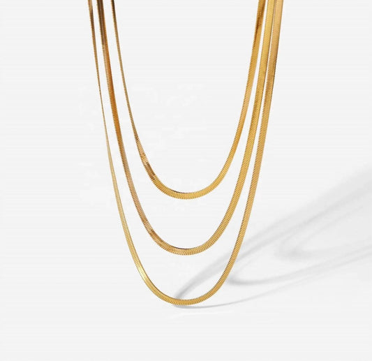 Sahira Jewelry Design - Women's Penelope Multi Layered Chain Necklace
