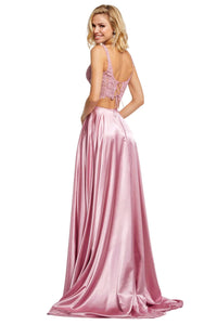 Sherri Hill - Two-Piece Silk Satin Casual Dress