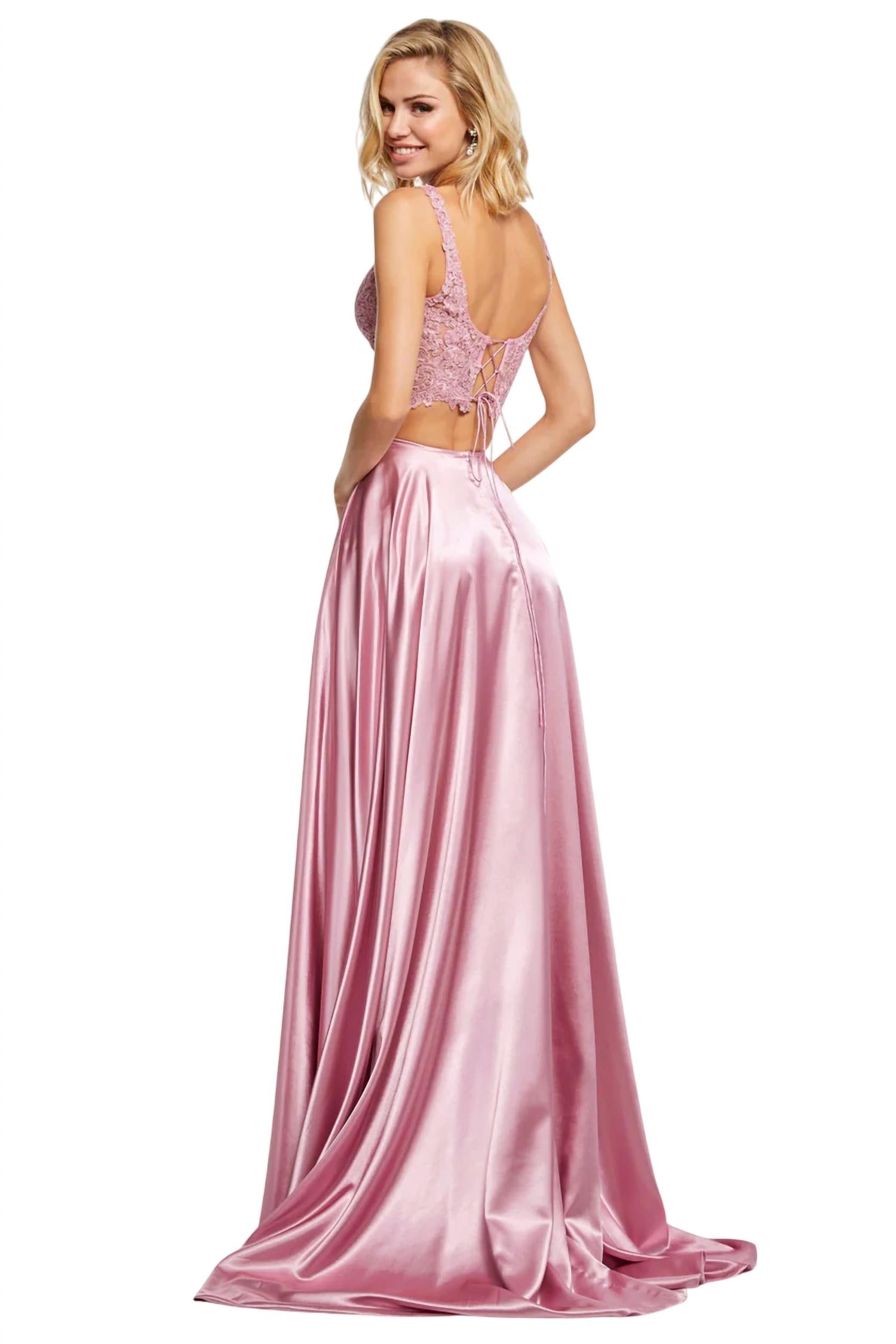 Sherri Hill - Two-Piece Silk Satin Casual Dress