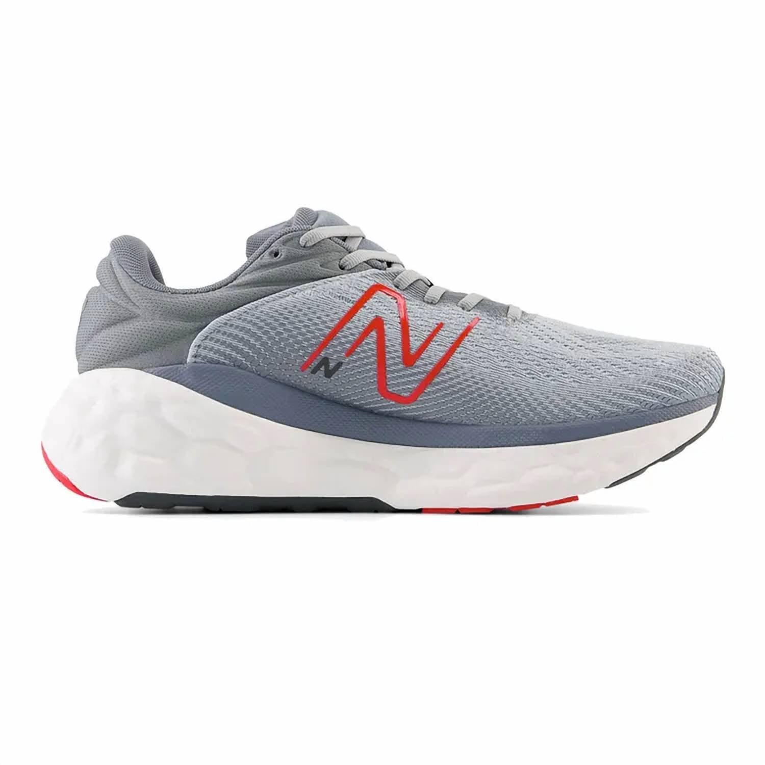 New Balance Men's Fresh Foam X 840 V1 Running Shoes in aluminum grey red - men's shoe - alternate view