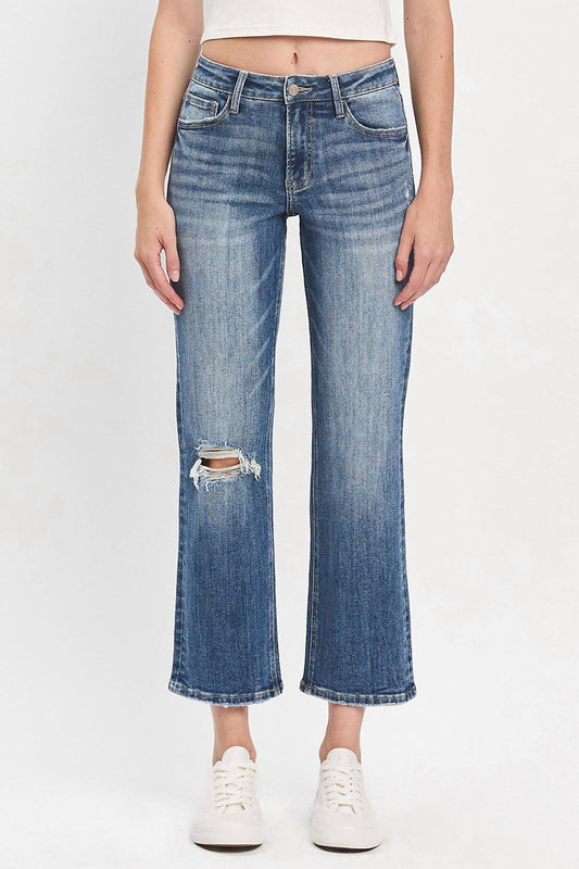 Lovervet - High Rise Ankle Straight Jeans