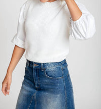 The Burgess Collection - Women's Mixed Media Shirt