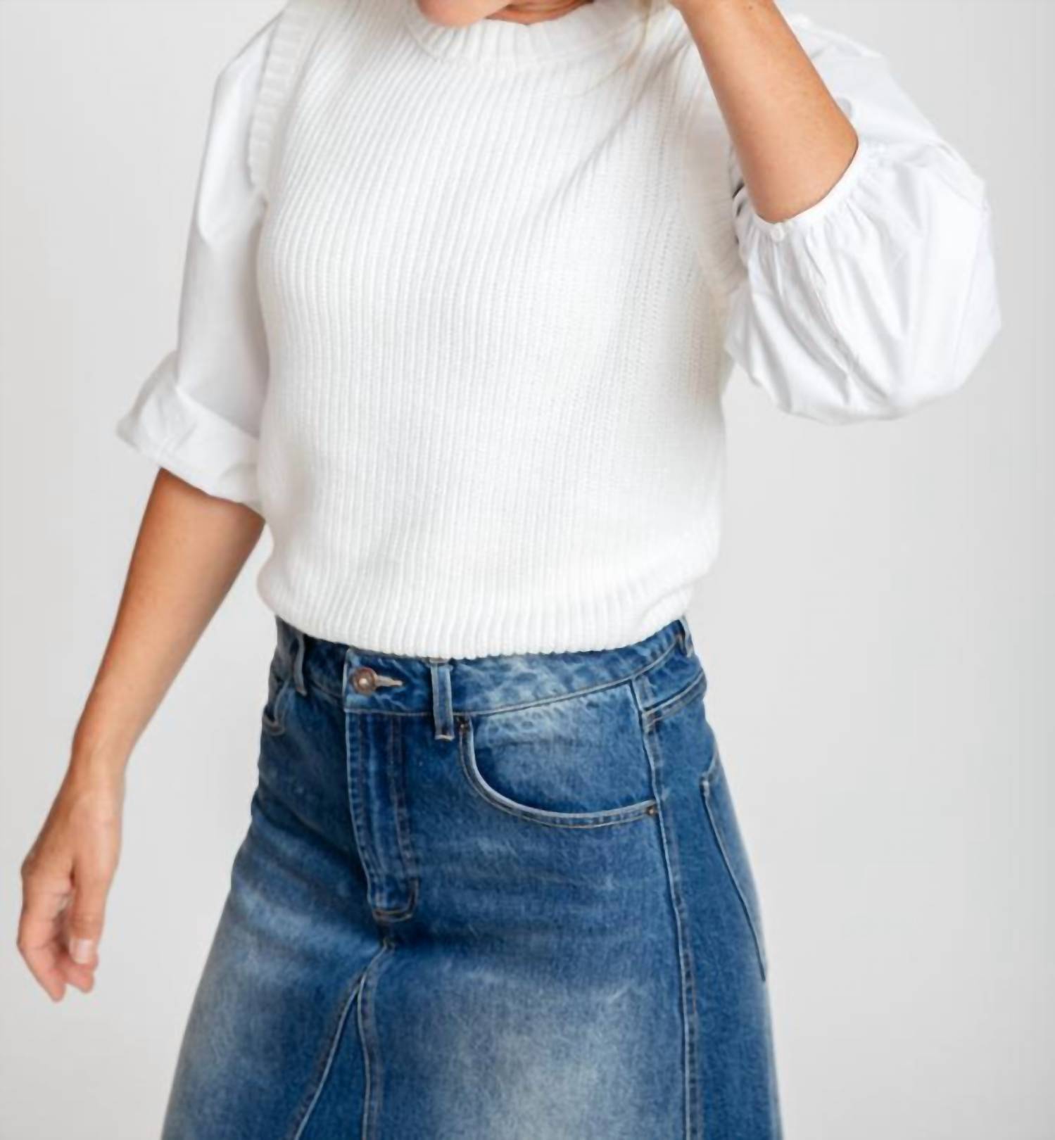 The Burgess Collection - Women's Mixed Media Shirt