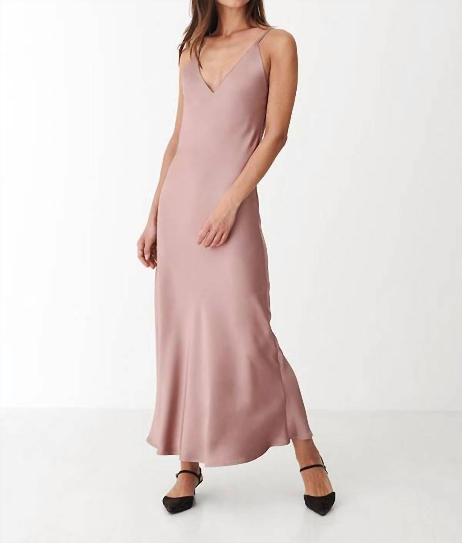 Karmamia WOMEN'S CAMISOLE DRESS in semi rich vintage rose - women's dress