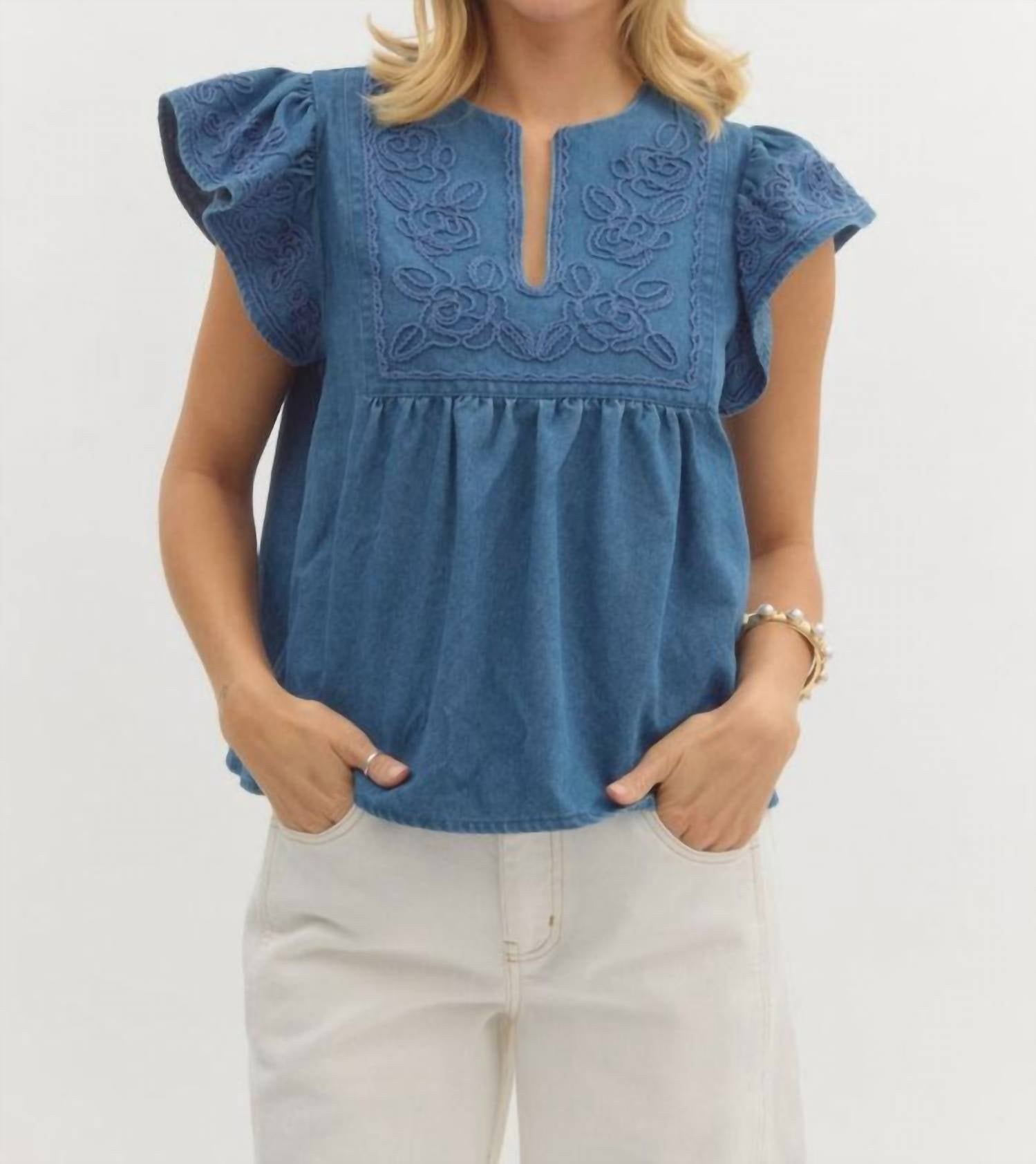 Entro - Jenna Denim Top