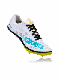 Hoka Women's Rocket Track Spikes Shoes in black cyan - women's shoe - detail view