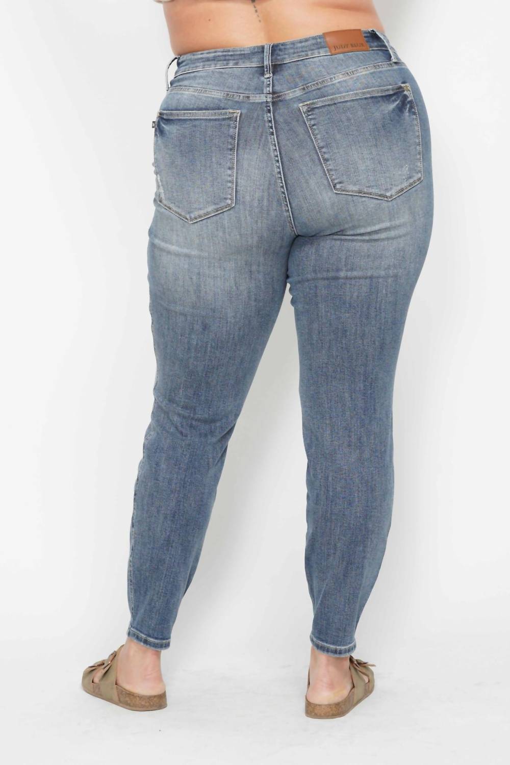 Judy Blue - High Waist Tummy Control Contrast Wash Skinny Jeans