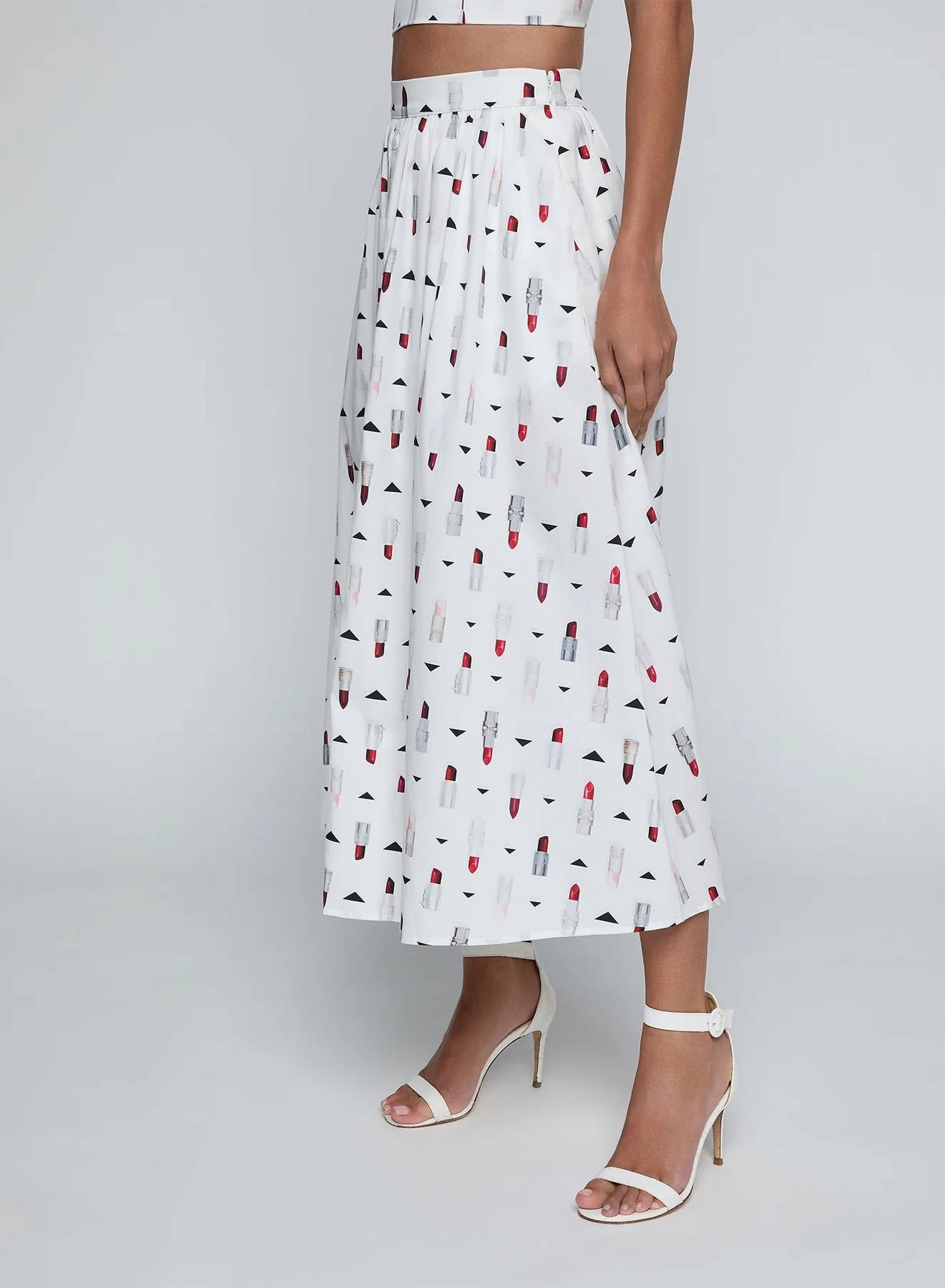 L'Agence - Seina Poplin Midi Skirt