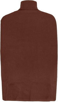 Ninexis - Pullover Poncho Cable Knit Turtleneck Sweater