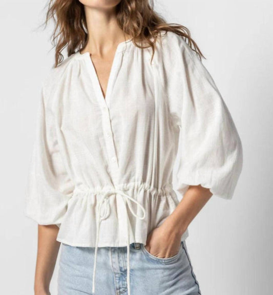 Lilla P - Tie Waist Button Down Shirt