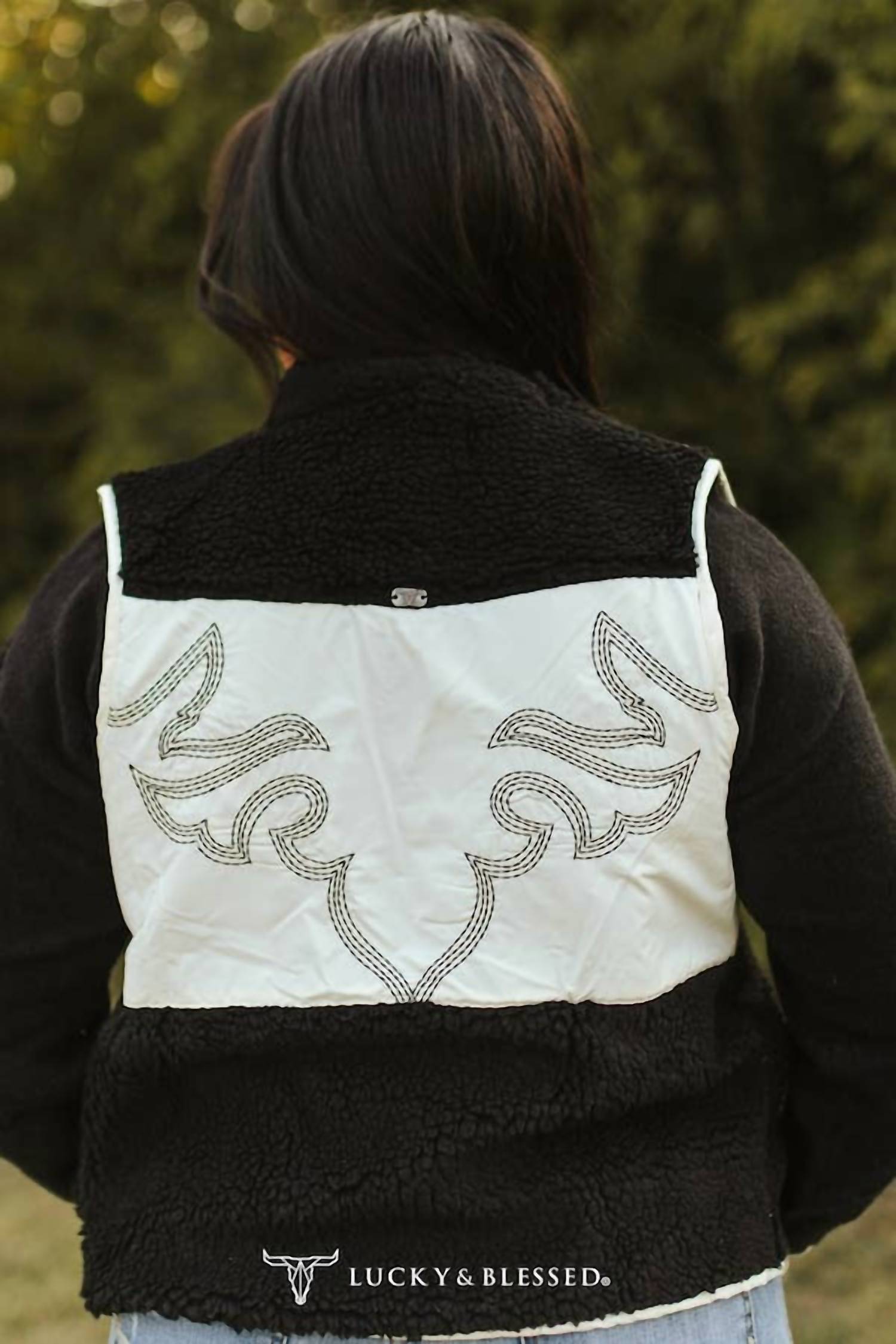Lucky & Blessed - Sherpa Western Vest