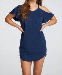 Chaser - Shirttail Cold Shoulder Mini Dress