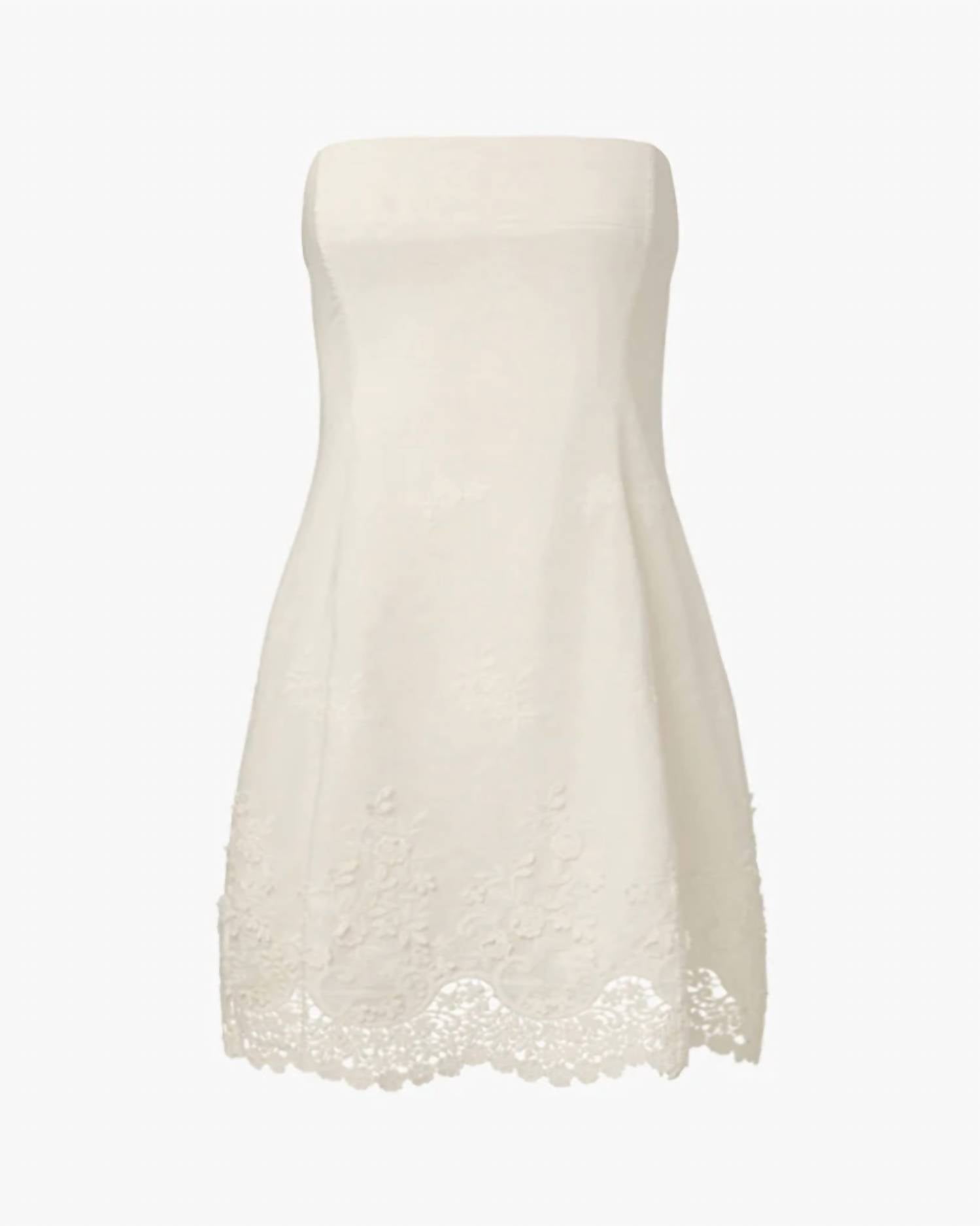 We Wore What - Strapless Peplum Mini Dress