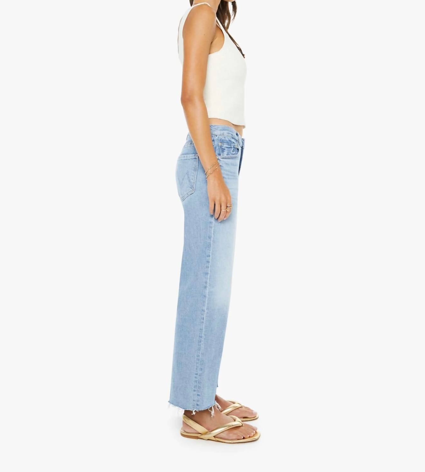 Mother - Mid Rise Rambler Zip Ankle Fray Jeans