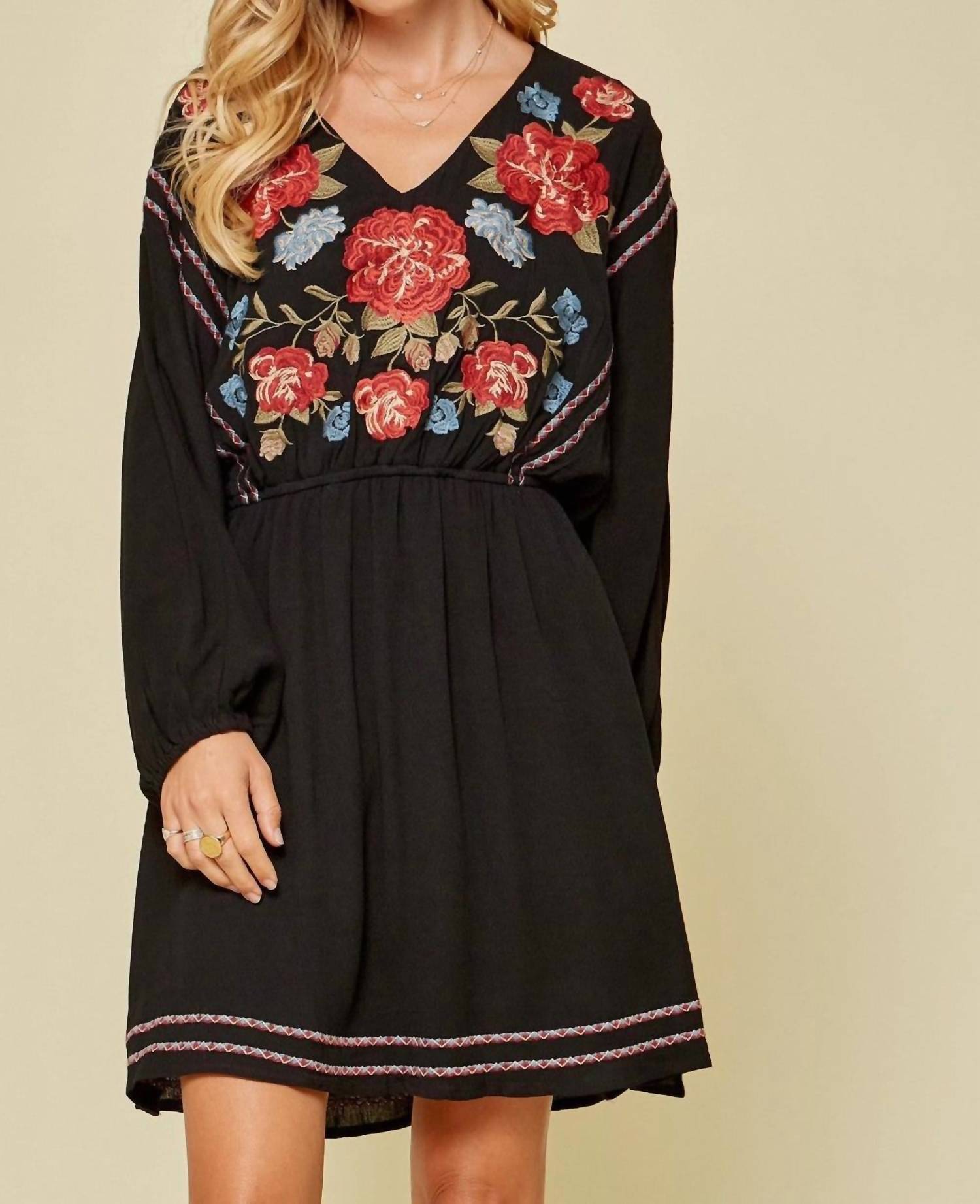 Andree By Unit - Embroidered Fit & Flare Dress