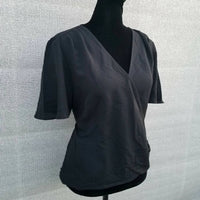Alfani - Women's Short Sleeve V-neck Pleated Top