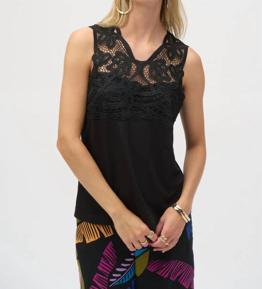 Joseph Ribkoff - Guipure Lace Sleeveless Top