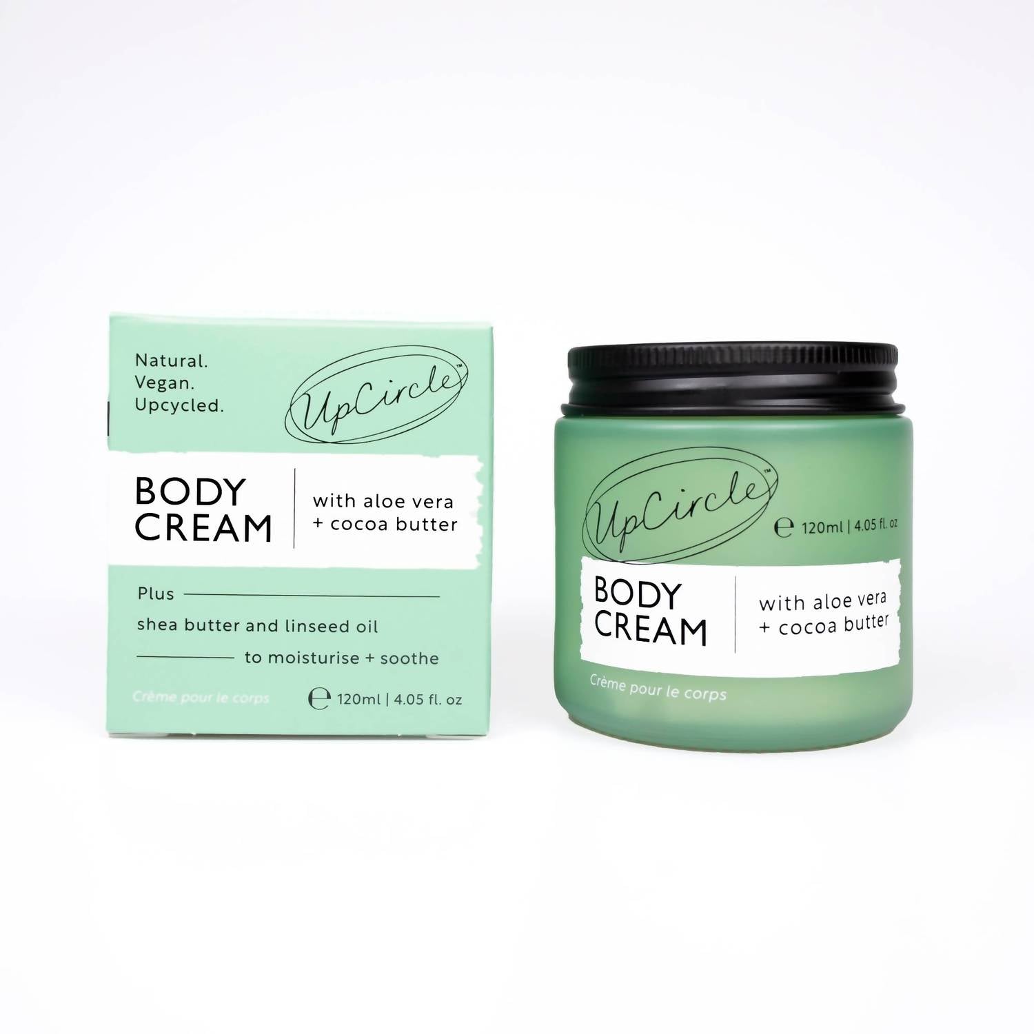 Upcircle - Vegan Body Cream With Aloe Vera and Cocoa Butter For Dry Skin