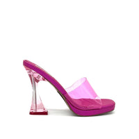 Exe - Women's Clear Sculptural Heel Slide