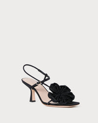 Loeffler Randall Women's Frank Flowered Sandals in black - women's heels