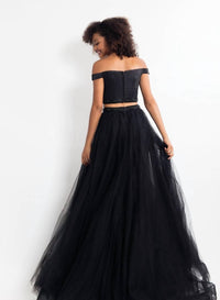 Rachel Allan - Two-piece Off Shoulder Gown With Overskirt