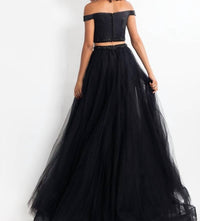 Rachel Allan - Two-piece Off Shoulder Gown With Overskirt