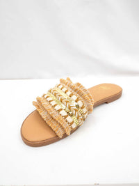 Camel Threads - Women's Joy Fringe And Bead Slide