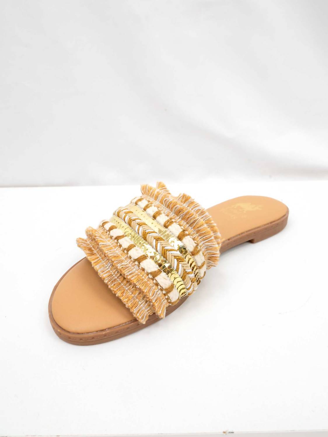 Camel Threads - Women's Joy Fringe And Bead Slide