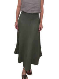 Milio Milano - Crinkle Linen Midi Skirt