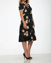 Orchid Bloom - Floral Swing Dress