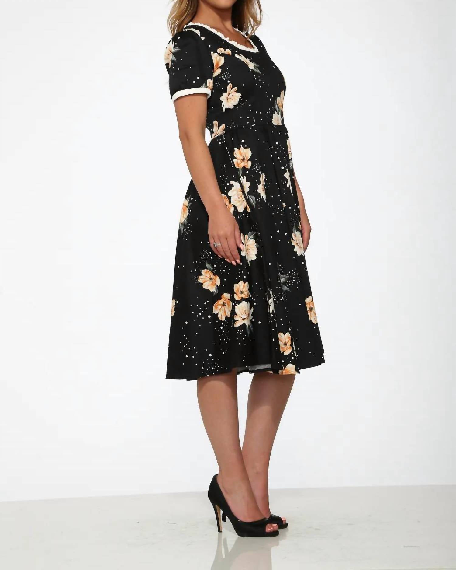 Orchid Bloom - Floral Swing Dress