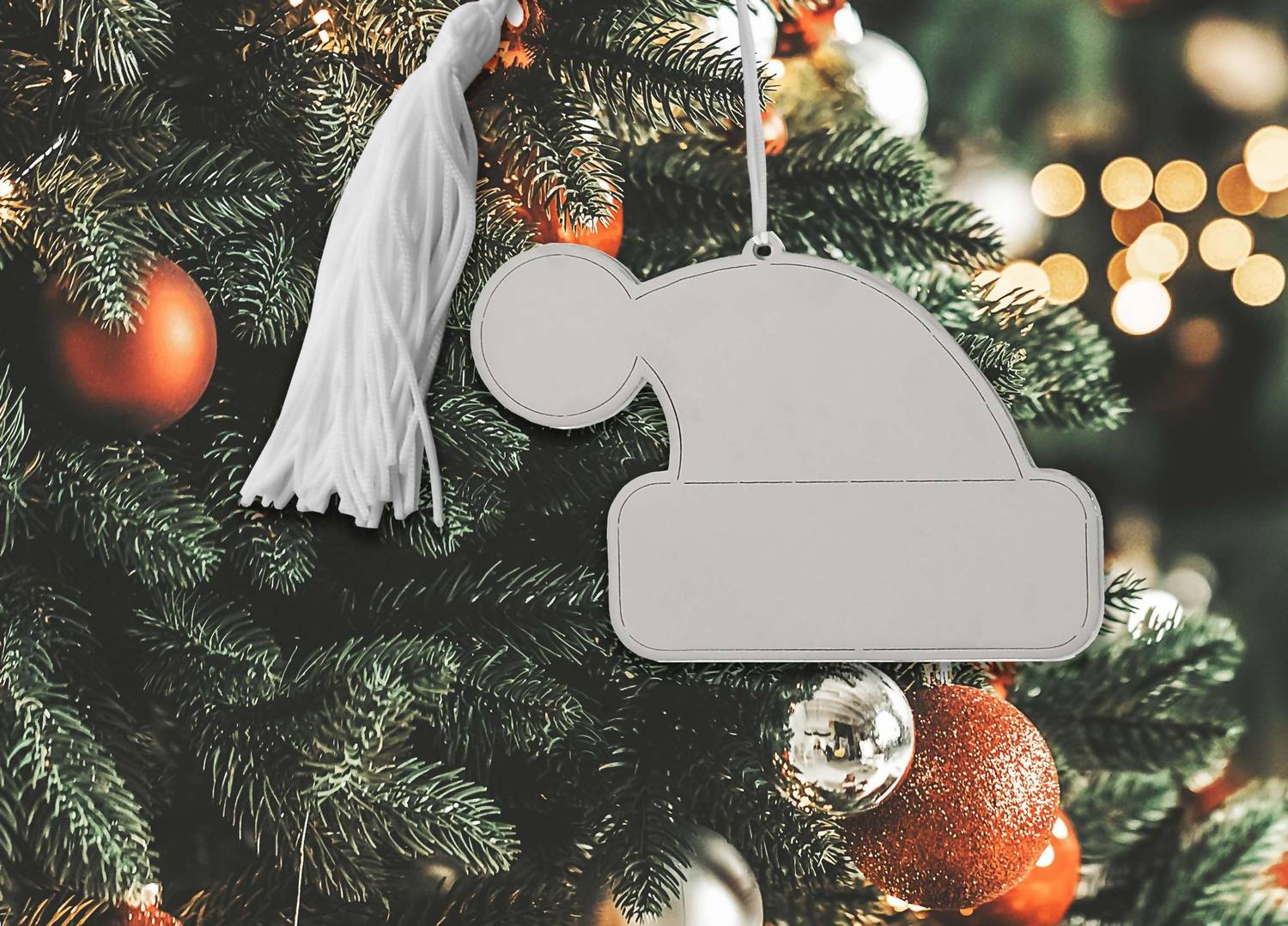 Creative Gifts International - Santa Hat Ornament with White Tassel