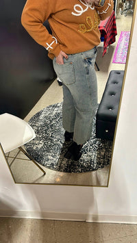 Judy Blue - Tummy Control Mid Rise Crop Wide Jean