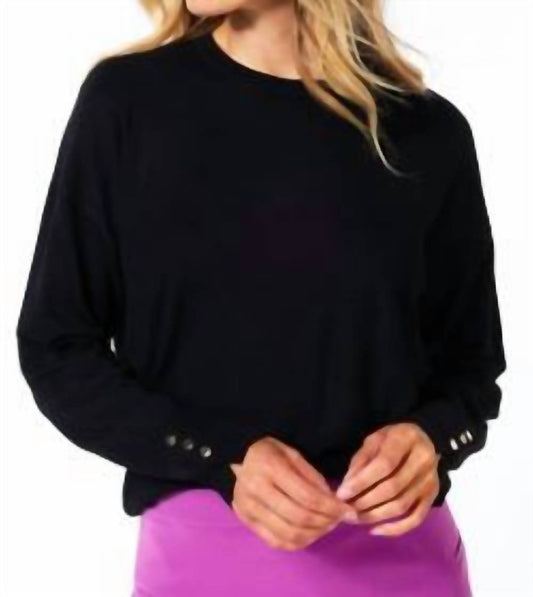 Basic Button Sleeve Sweater