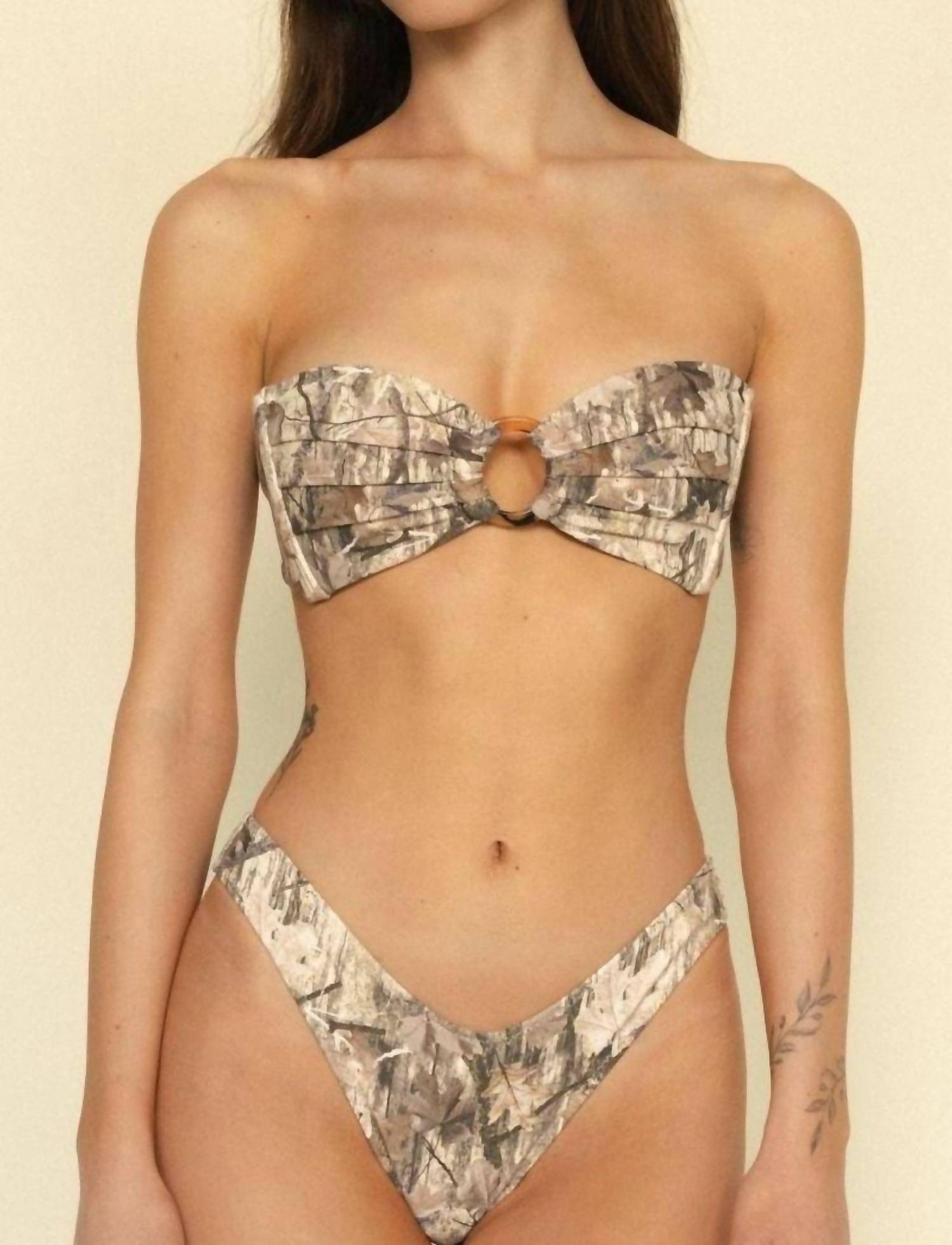 Montce - Added Coverage Lulu Zig-zag Stitch Bikini Bottom