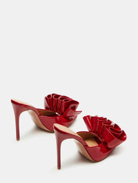 STEVE MADDEN Women's Affinity Heels in red patent - women's heels - detail view