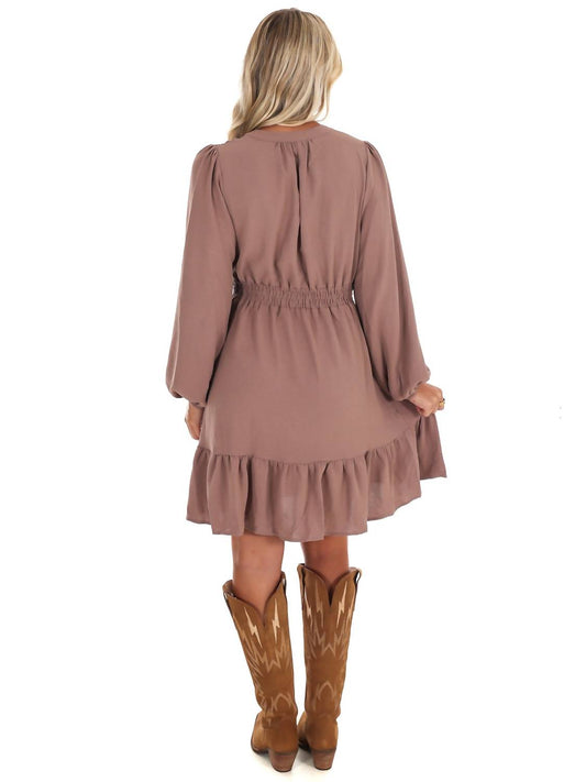 She + Sky - Crossed My Mind Long Sleeve Dress