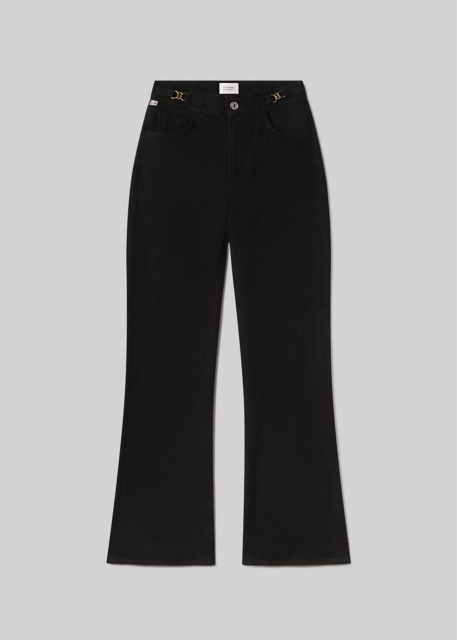 Citizens of Humanity Kimberly High Rise Flare Jeans With Horsebit in rich black - women's jeans - view 6