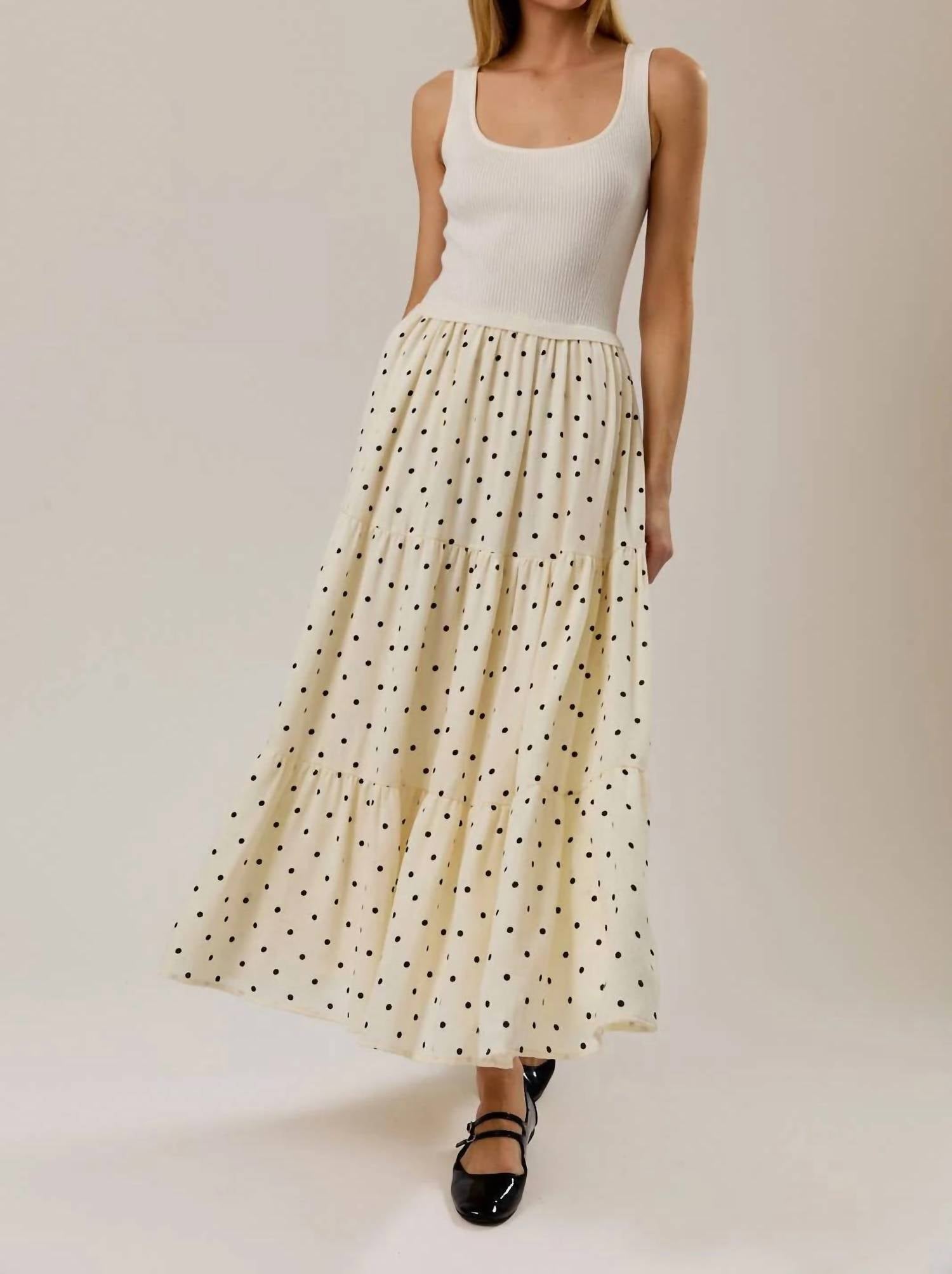 Sunday Edition - Mixed Media Dotted Dress