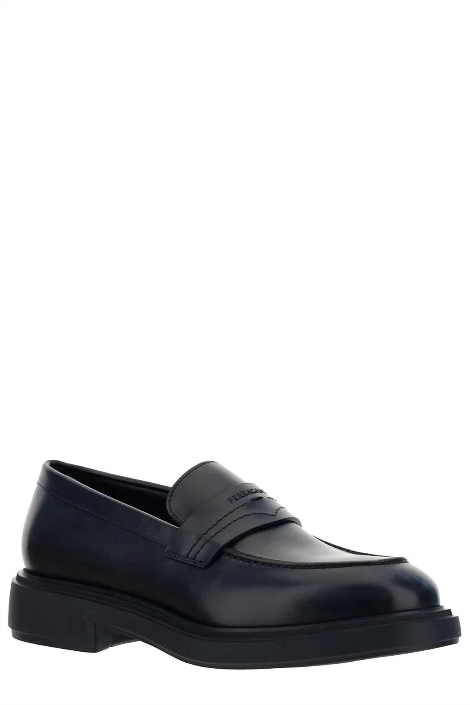 Salvatore Ferragamo - Men's Caligola Logo Embossed Slip-on Loafers